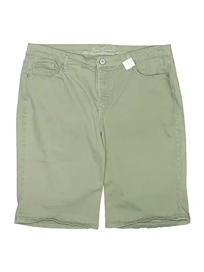 Pre-owned Gloria Vanderbilt Khaki Shorts In Green