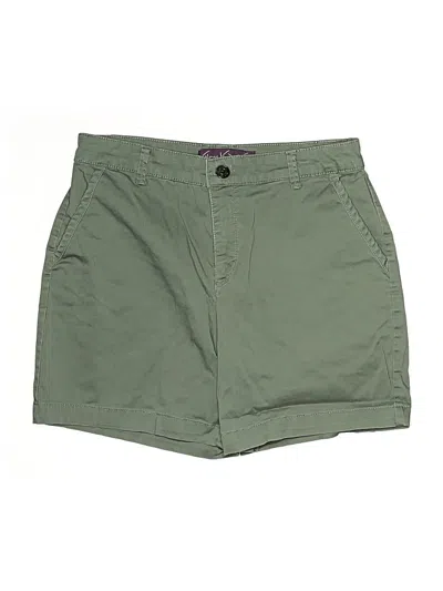 Pre-owned Gloria Vanderbilt Khaki Shorts In Green