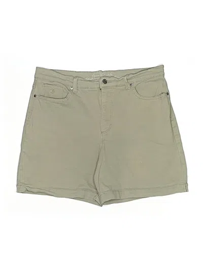 Pre-owned Gloria Vanderbilt Khaki Shorts In Green
