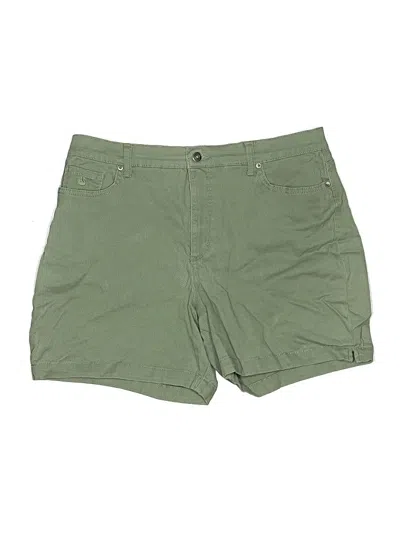 Pre-owned Gloria Vanderbilt Khaki Shorts In Green