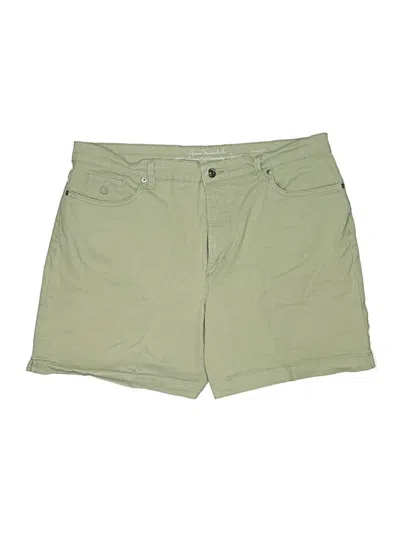 Pre-owned Gloria Vanderbilt Khaki Shorts In Green