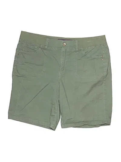Pre-owned Gloria Vanderbilt Khaki Shorts In Green