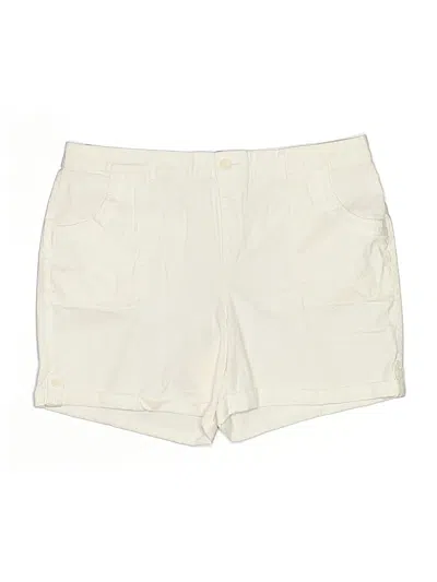 Pre-owned Gloria Vanderbilt Khaki Shorts In Ivory