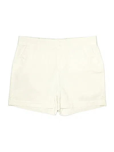 Pre-owned Gloria Vanderbilt Khaki Shorts In Ivory