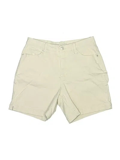 Pre-owned Gloria Vanderbilt Khaki Shorts In Ivory