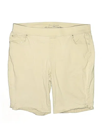 Pre-owned Gloria Vanderbilt Khaki Shorts In Ivory