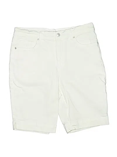 Pre-owned Gloria Vanderbilt Khaki Shorts In Ivory