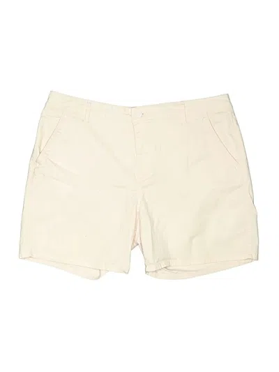 Pre-owned Gloria Vanderbilt Khaki Shorts In Ivory