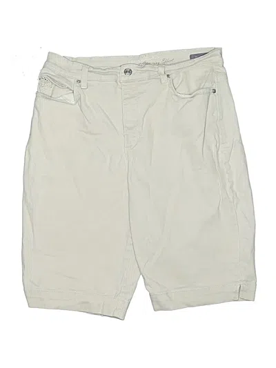 Pre-owned Gloria Vanderbilt Khaki Shorts In Ivory