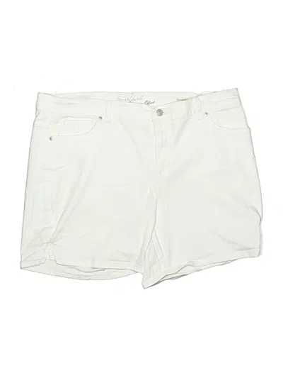 Pre-owned Gloria Vanderbilt Khaki Shorts In Ivory