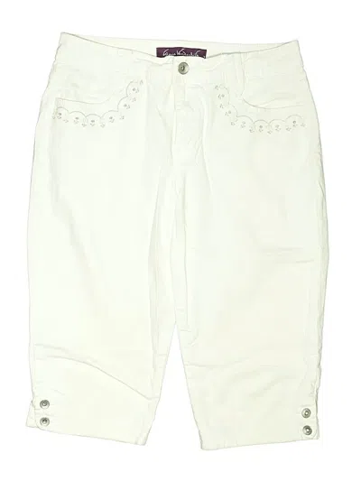 Pre-owned Gloria Vanderbilt Khaki Shorts In Ivory