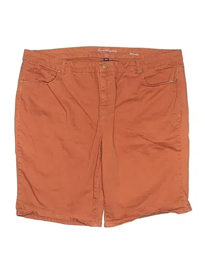 Pre-owned Gloria Vanderbilt Khaki Shorts In Orange