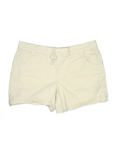 Pre-owned Gloria Vanderbilt Khaki Shorts In White