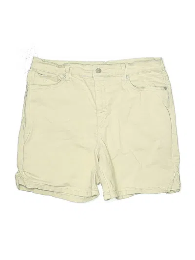 Pre-owned Gloria Vanderbilt Khaki Shorts In White