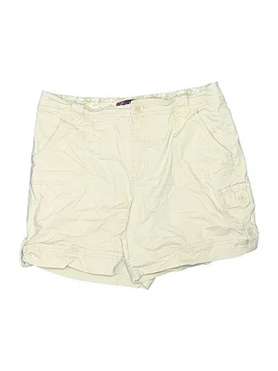 Pre-owned Gloria Vanderbilt Khaki Shorts In White