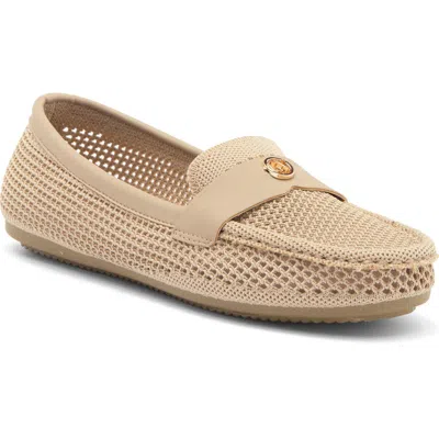 Gloria Vanderbilt Knit Penny Loafer In Gold