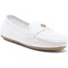 Gloria Vanderbilt Knit Penny Loafer In White