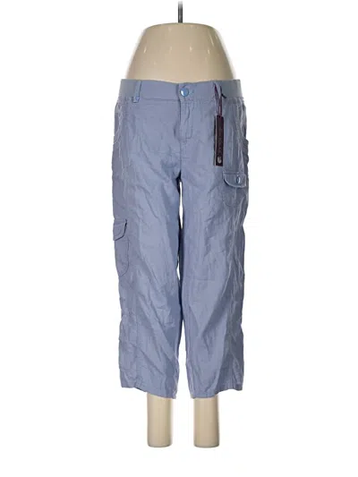Pre-owned Gloria Vanderbilt Linen Pants In Blue