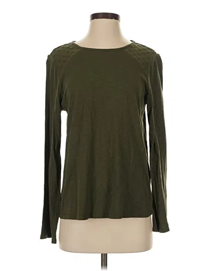 Pre-owned Gloria Vanderbilt Long Sleeve T-shirt In Green