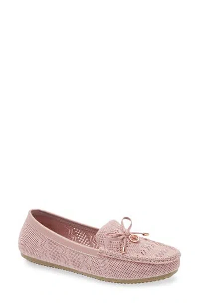 Gloria Vanderbilt Open Knit Bow Loafer In Pink