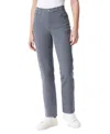 Gloria Vanderbilt Petites Amanda Womens Classic Rise Medium Wash Tapered Leg Jeans In Grey Dusk
