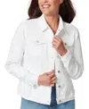 Gloria Vanderbilt Petite Amanda Denim Trucker Jacket In White