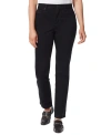 Gloria Vanderbilt Petites Womens High Rise Solid Straight Leg Jeans In Black