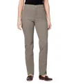 Gloria Vanderbilt Petite Amanda High Rise Straight-leg Jeans, Petite & Petite Short In Brown