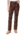 Gloria Vanderbilt Petite Amanda High Rise Straight-leg Jeans, Petite & Petite Short In Coffee Roast