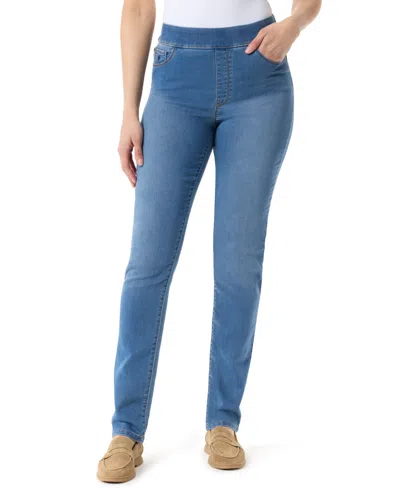 Gloria Vanderbilt Petite Amanda Pull-on Jeans In Blue