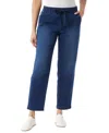 Gloria Vanderbilt Petite Anya Tapered Drawstring Pants In Blue