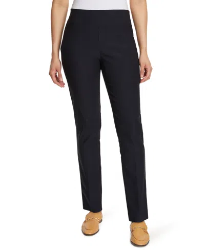 Gloria Vanderbilt Petite Pull-on Tummy Slimmer Trousers In Black