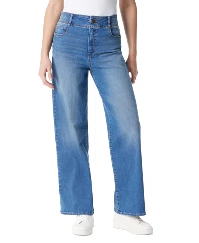 Gloria Vanderbilt Petite Shape-effect Tummy Scupt Jeans In Naples W Whiskers