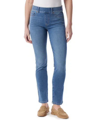Gloria Vanderbilt Petite Straight Fit Jeans In Blue
