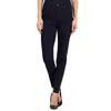 Gloria Vanderbilt Petites Womens High Rise Dark Wash Straight Leg Jeans