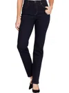 Gloria Vanderbilt Amanda Womens High Rise Slimming Straight Leg Jeans In Blue