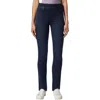 Gloria Vanderbilt Petites Womens Tummy Slimming Denim Straight Leg Jeans