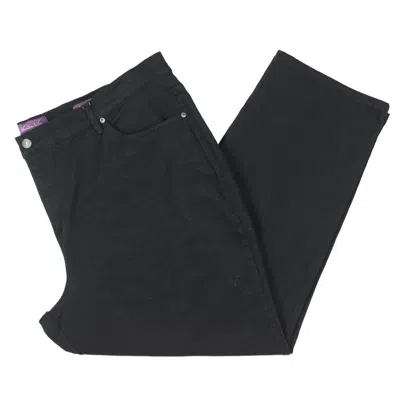 Gloria Vanderbilt Plus Amanda Womens Tapered Classic Rise Straight Leg Jeans In Black