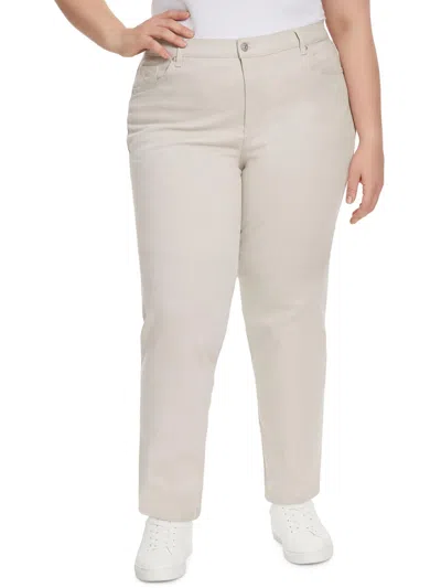 Gloria Vanderbilt Plus Amanda Womens Tapered Classic Rise Straight Leg Jeans In Multi