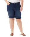 Gloria Vanderbilt Plus Size Amanda Bermuda Shorts In Hewlett