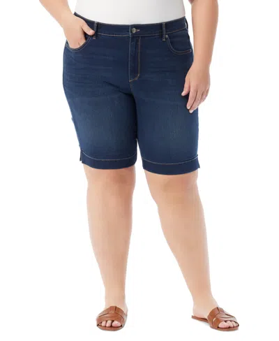 Gloria Vanderbilt Plus Size Amanda Bermuda Shorts In Hewlett