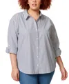 Gloria Vanderbilt Plus Size Amanda Shirt In Marine Navy