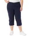 Gloria Vanderbilt Plus Size Cargo Capri Pants In Midnight Affair