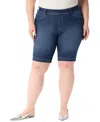 Gloria Vanderbilt Plus Size Shape Effect Bermuda Shorts In Metz
