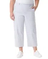 Gloria Vanderbilt Plus Size Shape Effect Wide-leg Cropped Pants In Warm Grey