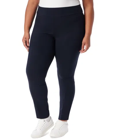 Gloria Vanderbilt Plus Size Solid Pull-on Trousers In Midnight A