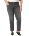 Gloria Vanderbilt Plus Size Tummy Sculpt Straight Jeans In Gray