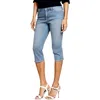 Gloria Vanderbilt Plus Womens Capr High Rise Capri Jeans In Blue