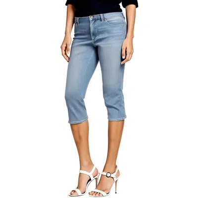 Gloria Vanderbilt Plus Womens Capr High Rise Capri Jeans In Blue