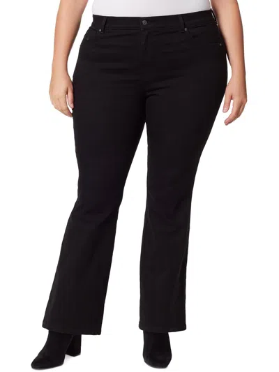 Gloria Vanderbilt Plus Womens High Rise Solid Bootcut Jeans In Black